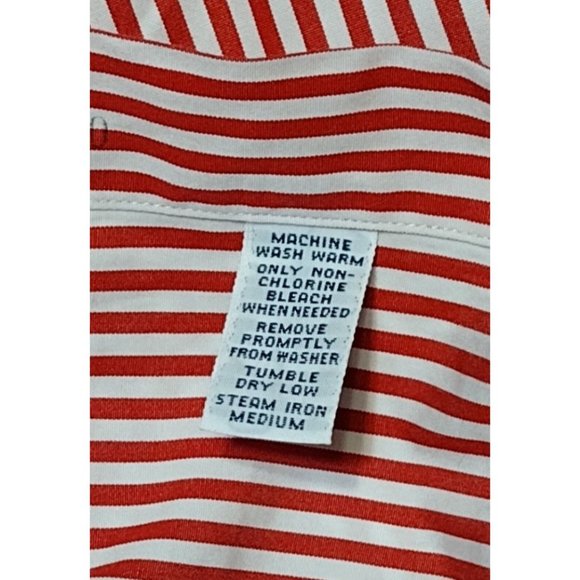Polo by Ralph Lauren Men's Red Stripe Shirt Size 16.5-L , Button-Down, Long Slee - Picture 4 of 6